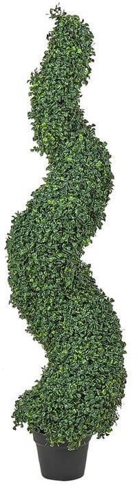 Beliani BOXWOOD SPIRAL TREE Kunstplant-Groen-Synthetisch materiaal