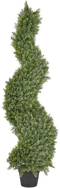 Beliani CYPRESS SPIRAL TREE Kunstplant-Groen-Synthetisch materiaal