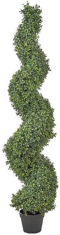 Beliani BUXUS SPIRAL TREE Kunstplant-Groen-Synthetisch materiaal