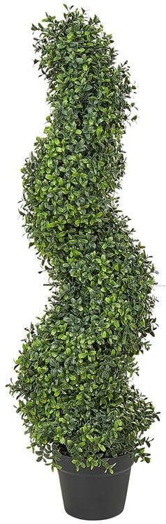 Beliani BUXUS SPIRAL TREE Kunstplant-Groen-Synthetisch materiaal