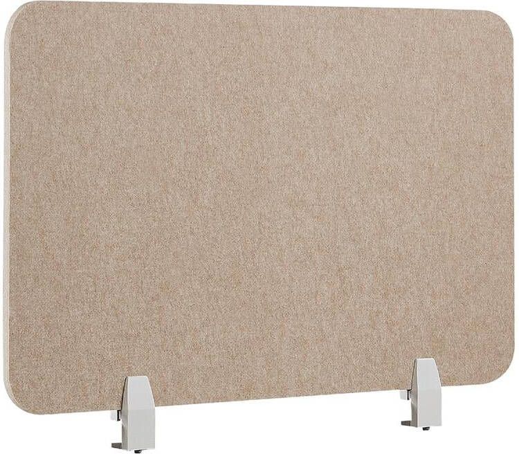 Beliani SPLIT Bureauscherm Beige 50 x 80 cm Polyester