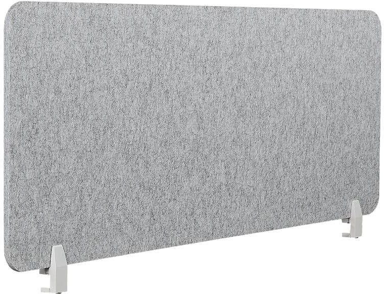 Beliani SPLIT Bureauscherm Grijs 50 x 160 cm Polyester