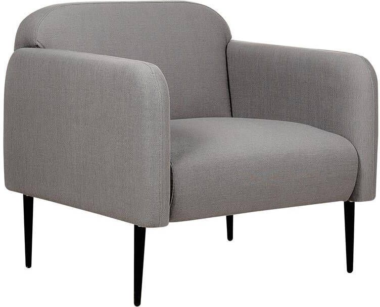 Beliani STOUBY Fauteuil Grijs Linnen