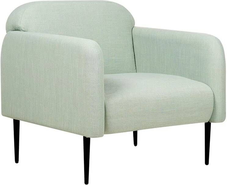 Beliani STOUBY Fauteuil Lichtgroen Linnen