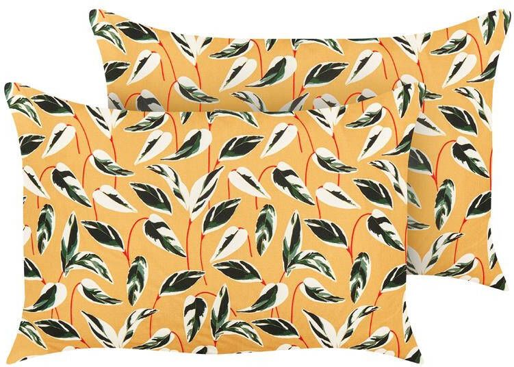 Beliani -TAGGIA-Tuinkussen set van 2-Multicolor-40 x 60 cm-Polyester