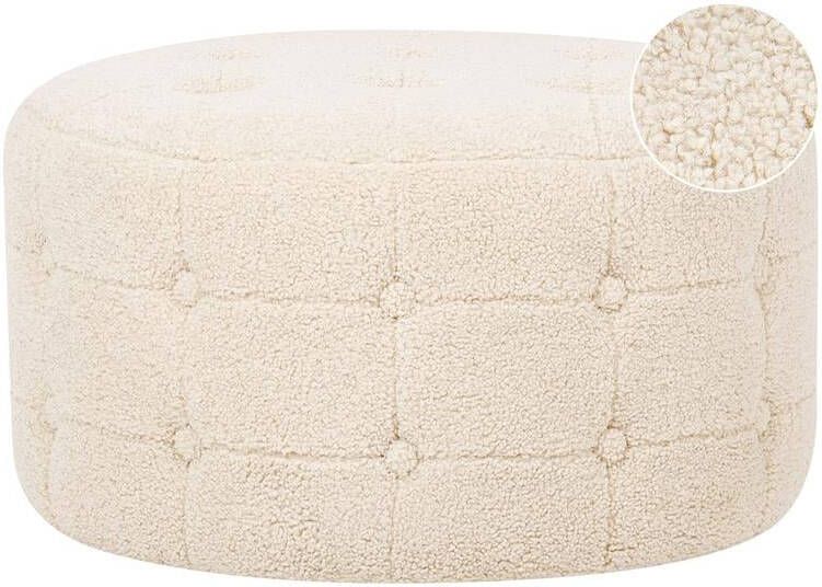 Beliani TAMPA Poef Beige BouclÃ©