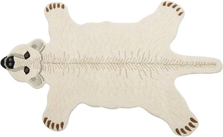 Beliani TAQQIQ Kindervloerkleed Wit 100 x 160 cm Wol