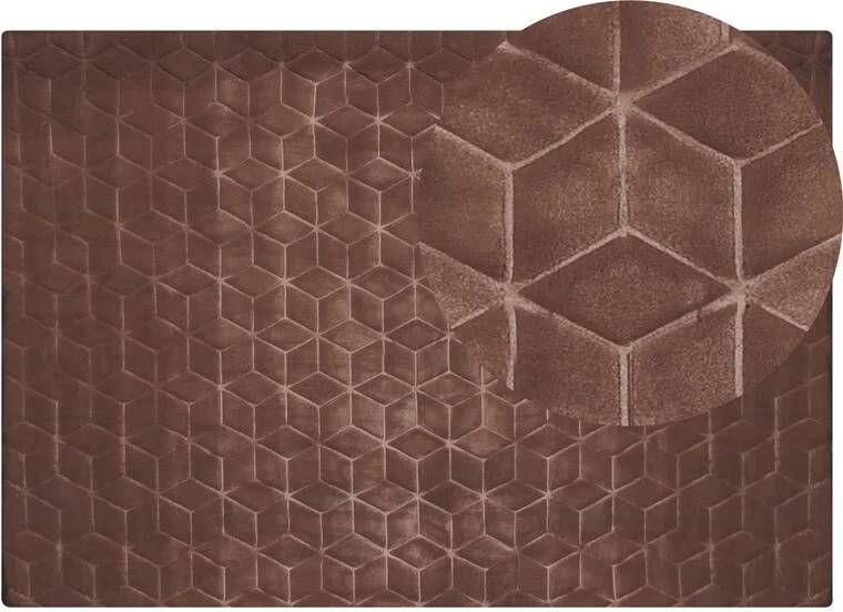 Beliani THATTA Vloerkleed Bruin 160 x 230 cm Nepbont