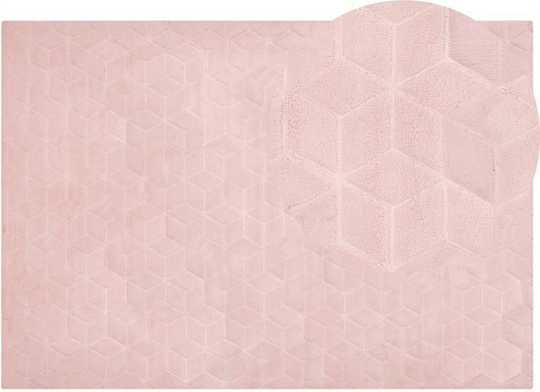 Beliani THATTA Vloerkleed Roze 160 x 230 cm Nepbont