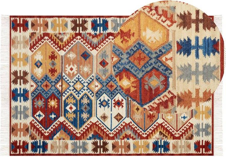 Beliani -VANASHEN-Kelim vloerkleed-Multicolor-160 x 230 cm-Wol