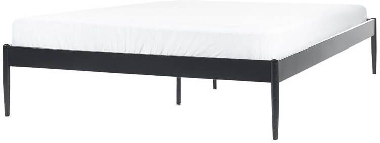 Beliani VAURS Tweepersoonsbed Zwart 160 x 200 cm Staal