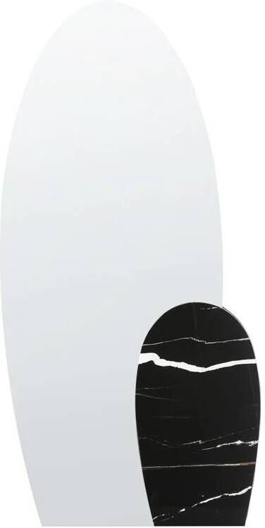 Beliani VIERZON Wandspiegel Zwart 58 x 120 cm Glas