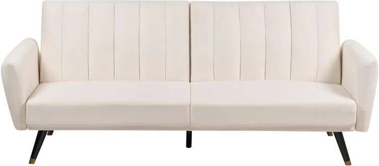 Beliani VIMMERBY Slaapbank Lichtbeige Polyester