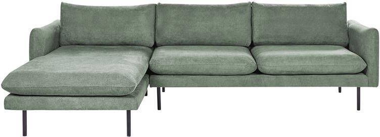Beliani VINTERBRO Hoekbank Groen Rechtszijdig Polyester