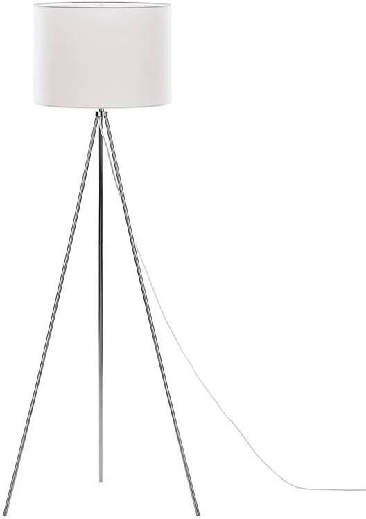 Beliani VISTULA Staande lamp Wit|Zilver Metaal