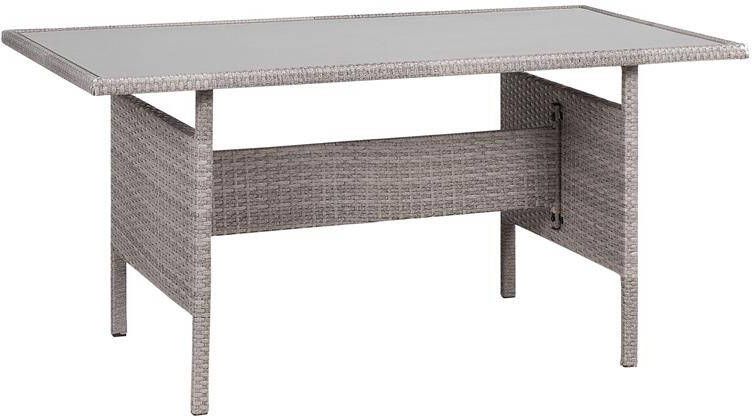 Beliani VITERBO Tuintafel Grijs Rotan