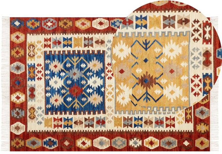 Beliani -VOSKEHAT-Kelim vloerkleed-Multicolor-200 x 300 cm-Wol