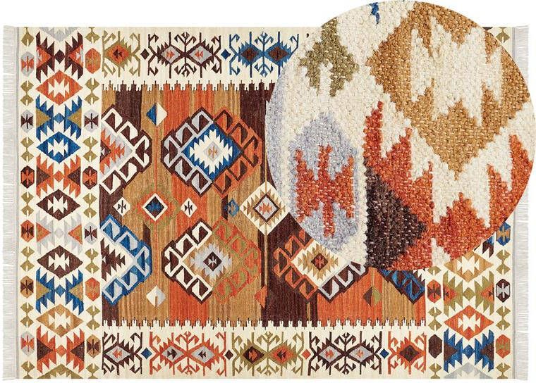 Beliani -VOSKETAP-Kelim vloerkleed-Multicolor-200 x 300 cm-Wol