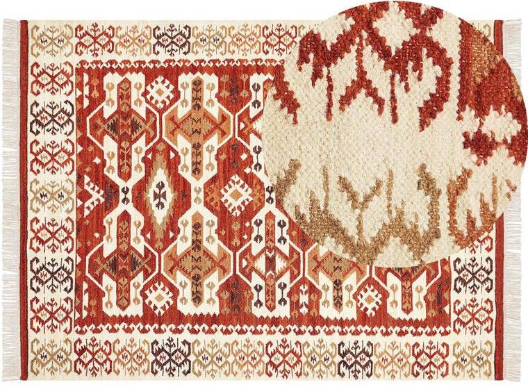 Beliani -VOSKEVAZ-Kelim vloerkleed-Multicolor-160 x 230 cm-Wol