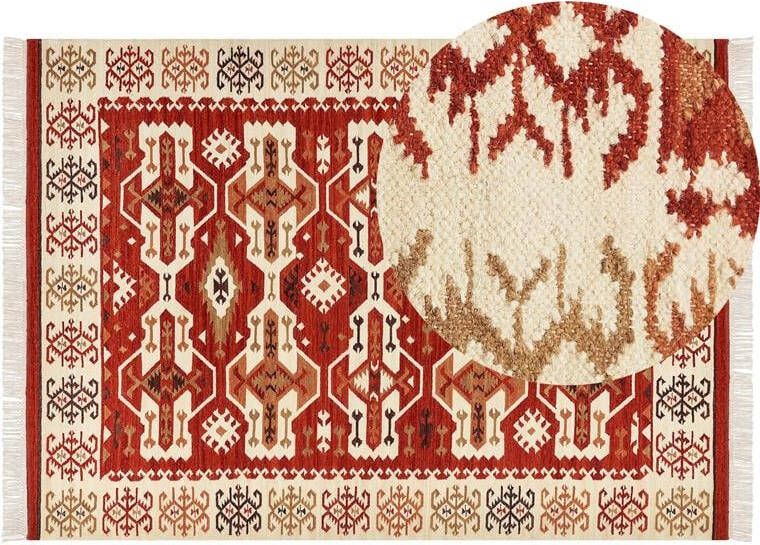 Beliani -VOSKEVAZ-Kelim vloerkleed-Multicolor-200 x 300 cm-Wol