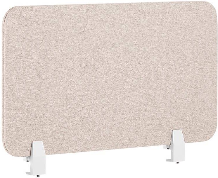 Beliani WALLY Bureauscheidingswand-Beige-Polyester