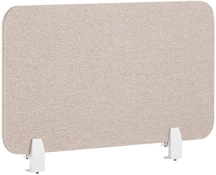 Beliani WALLY Bureauscheidingswand-Beige-Polyester