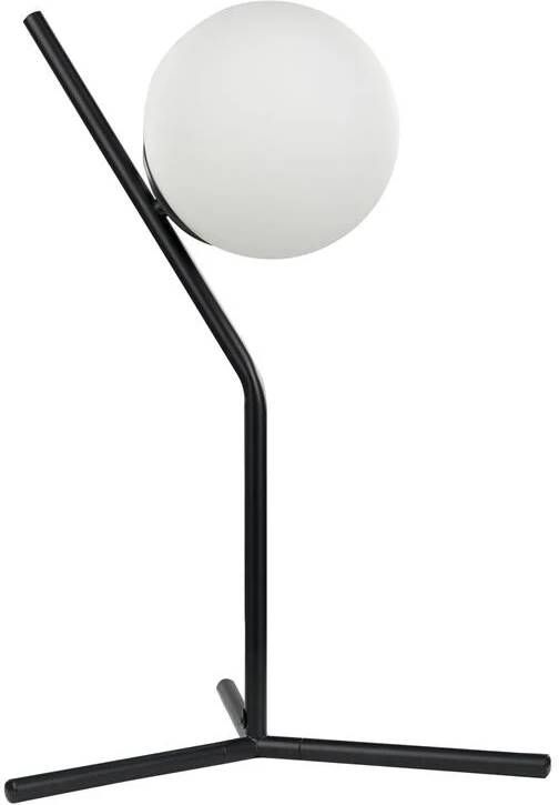 Beliani WAPITI Tafellamp-Wit-Glas Metaal