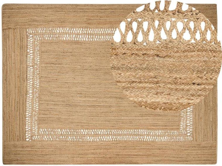 Beliani YENIKOY Vloerkleed Beige 300 x 400 cm Jute