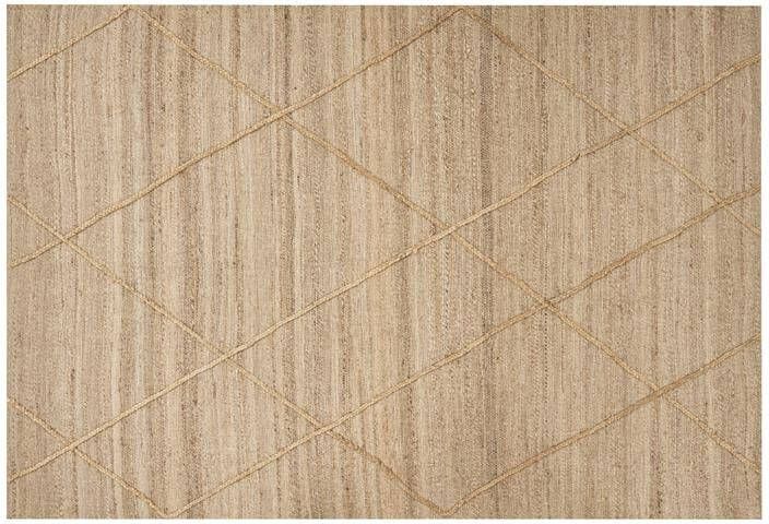 Beliani YUVACIK Laagpolig vloerkleed Beige 160 x 230 cm Jute