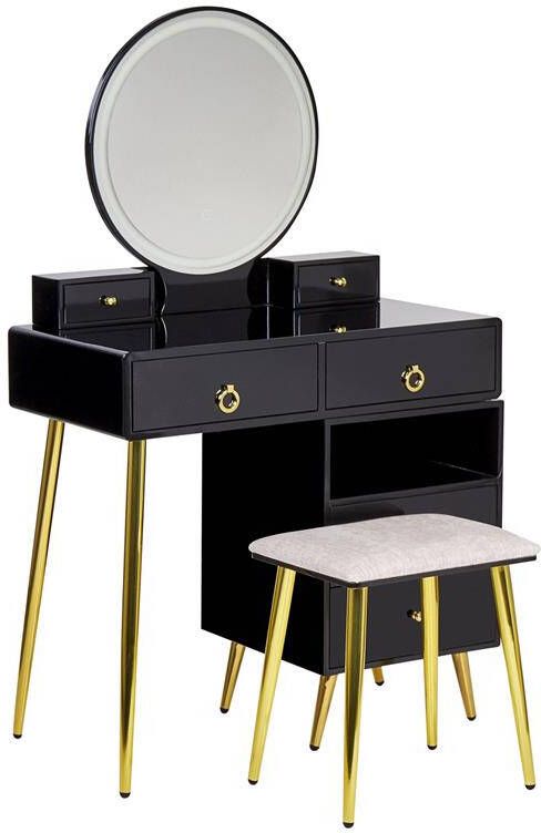 Beliani YVES Kaptafel Zwart MDF