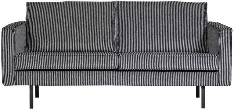 BePureHome 2 5-zits bank Rodeo Streep Zwart|Grijs 85x190x86 cm