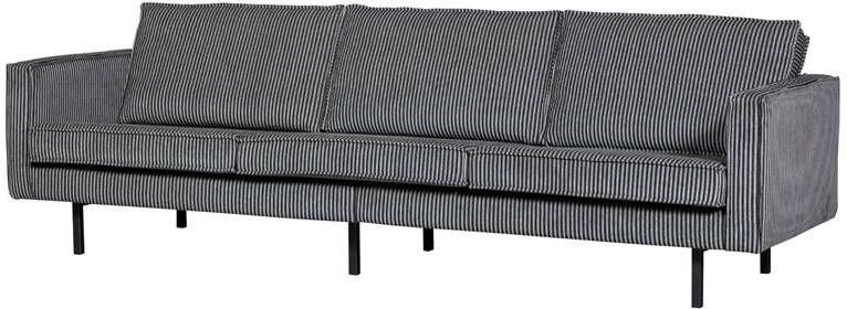BePureHome 3-zits bank Rodeo Streep Zwart|Grijs 85x277x86 cm