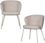 BePureHome Admit Eetkamerstoelen Polyester Pebble Set van 2 - Thumbnail 1