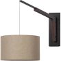 BePureHome Brim Wandlamp met Kap Hout Naturel 47x88x38 - Thumbnail 1