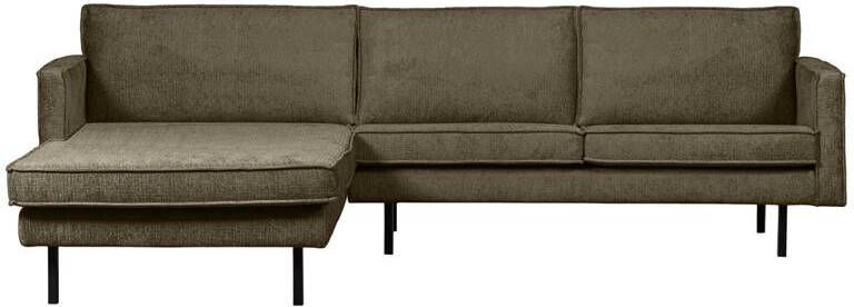BePureHome Chaise Longue Links Rodeo Velvet Bonsai 85x300x155