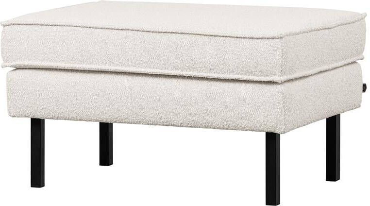 BePureHome | Rodeo Hocker Op Poten Bouclé Naturel | Zitmeubels woonkamer | Hocker