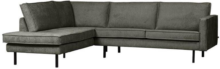 BePureHome Hoekbank Links Rodeo Velvet Frost 85x266x213