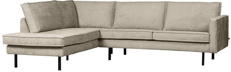 BePureHome Hoekbank Links Rodeo Velvet Wheatfield 85x266x213