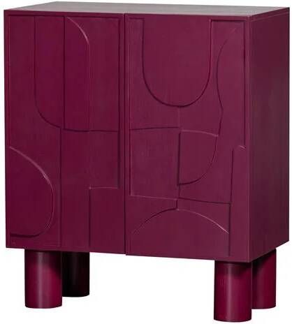 BePureHome Kastje Notice Hout Burgundy 95x80x43