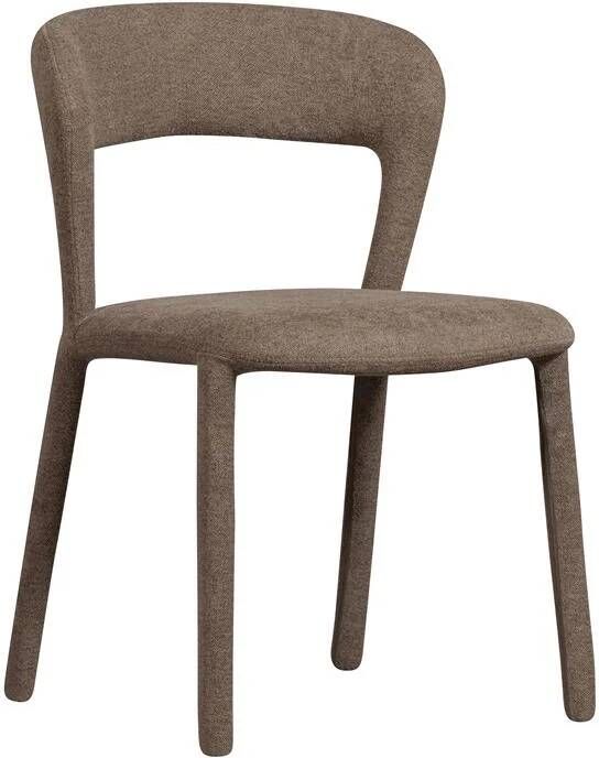 WOOOD Eetkamerstoel Noble volledig met stof bekleed hoogte 76 cm x breedte 51 cm (set 2 stuks)