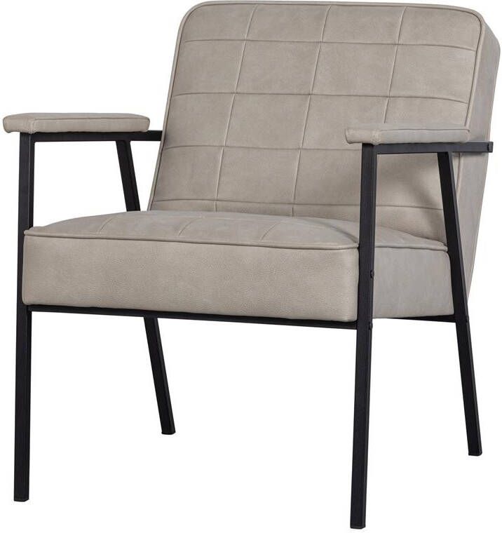 BePureHome Patchwork Fauteuil Velvet Naturel 87x65x82