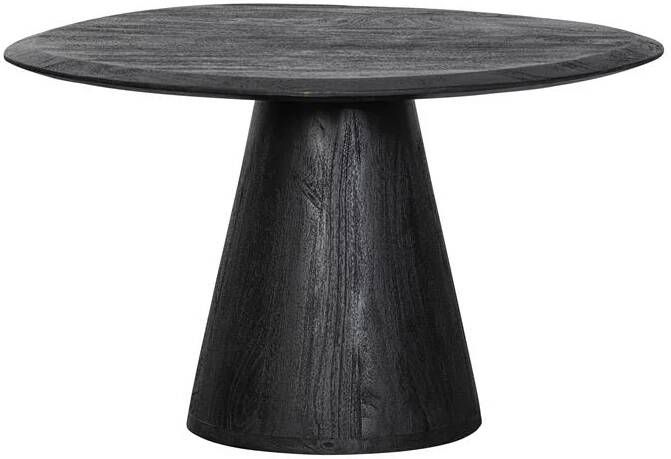 BePureHome | Posture Salontafel Hout Zwart -Ø70cm | Woonkamertafels | Salontafel