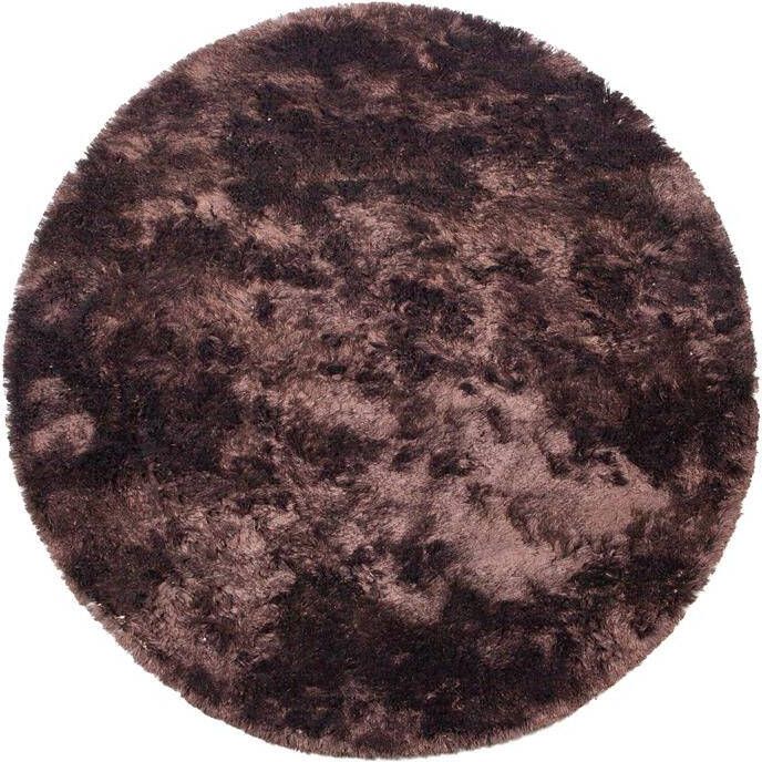 WOOOD Rond Vloerkleed Praline Ø200cm Coffee BePureHome