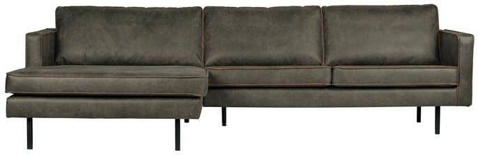 BePureHome | Rodeo Chaise Longue Links Army | Zitmeubels woonkamer | Hoekbank