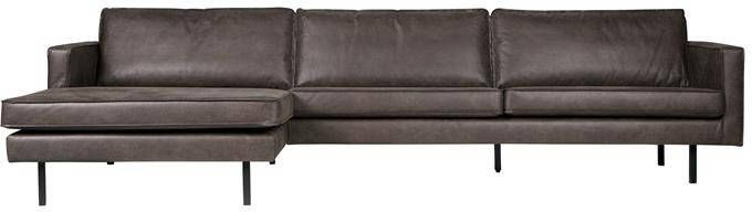BePureHome | Rodeo Chaise Longue Links Zwart | Zitmeubels woonkamer | Hoekbank