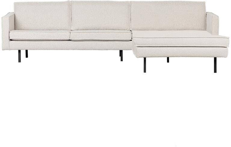 BePureHome | Rodeo Chaise Longue Rechts Bouclé Naturel | Zitmeubels woonkamer | Hoekbank
