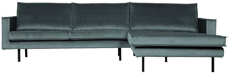 BePureHome Loungebank 'Rodeo' Rechts Velvet kleur Teal