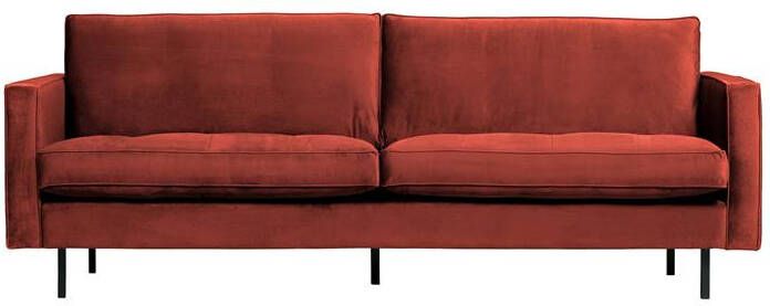 BePureHome Bank 'Rodeo' Classic 2 5-zits Velvet kleur Chestnut