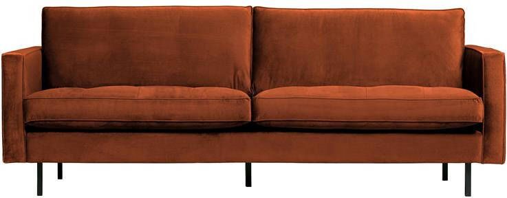 BePureHome Bank 'Rodeo' 2 5-zits Velvet kleur Roestbruin