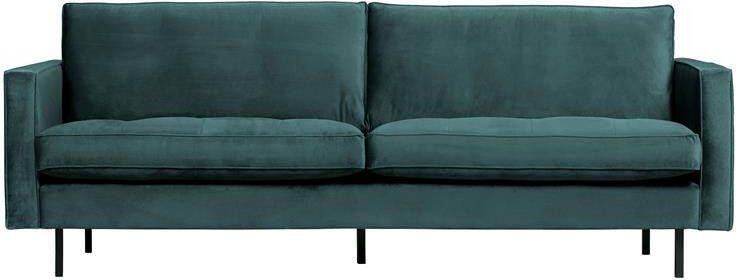 BePureHome Bank 'Rodeo' 2 5-zits Velvet kleur Teal